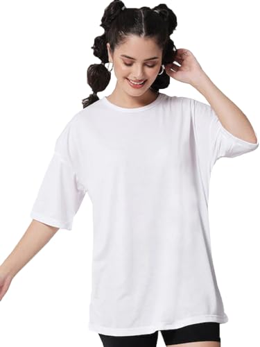 Image of RodZen Women's Cotton Blend Basic Oversized T-Shirt