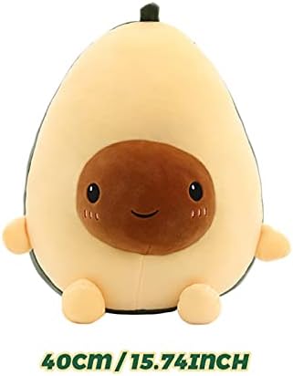 RAINBEAN Avocado Plush Toy Stuffed Pillow,Cute Cotton Creative Doll Cuddly Cushion Sofa Decoration, Adorable Gift for Kids Friends Girls and Boys Christmas Birthday Valentine 15.74 Inches / 40 cm