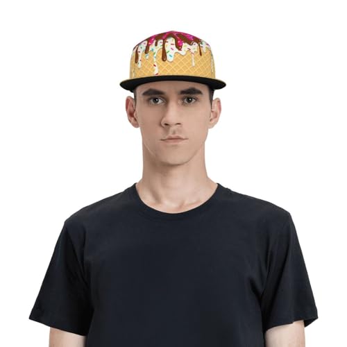 Gorra de béisbol con visera plana ajustable unisex miniatura 5