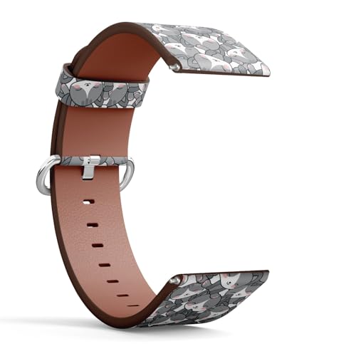 Correa de reloj vegana de 18mm con diseño de gatos miniatura 2