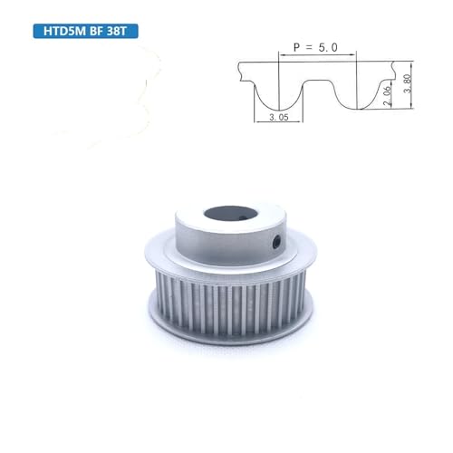 Poulie de synchronisation 38 dents HTD5M anti-glissement pour guidage précis de courroie 20mm