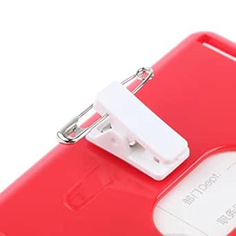 CALANDIS® 5 Pcs Pp Name Badges Id Card Holder with Anti Slip Combi Clip ...