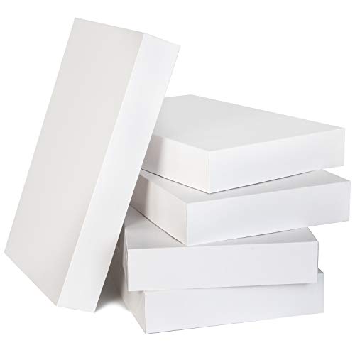 Joyin 12 Pcs White Large Gift Boxes 17" X 11" X 2.4" Cardboard Shirt Boxes With Lids For Sweaters, Robes For Christmas, Holiday, Xmas, Father's Day, Birthdays Gift Wrapping #TOP2