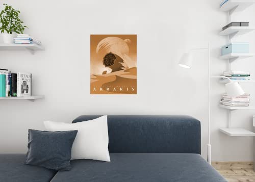 Visit Arrakis Dune Fantasy Travel Poster Sandworm Planet Official Merchandise 2021 Movie Merch Denis Villeneuve Film Frank Herbert Book Series Cool Wall Decor Art Print Poster 24X36 #TOP5