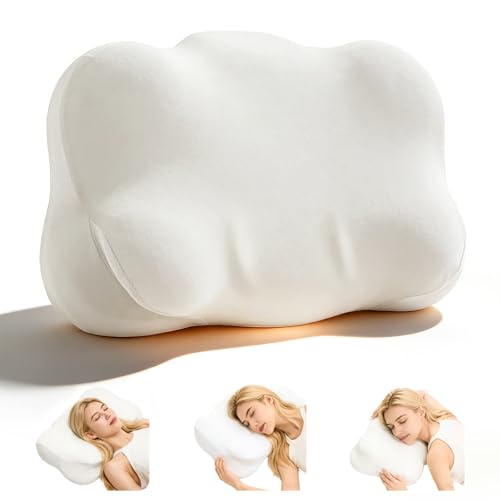 Kryndors Cloud Pillow, Ergonomic Memory Foam for Neck Pain Relief, Contoured Sup...
