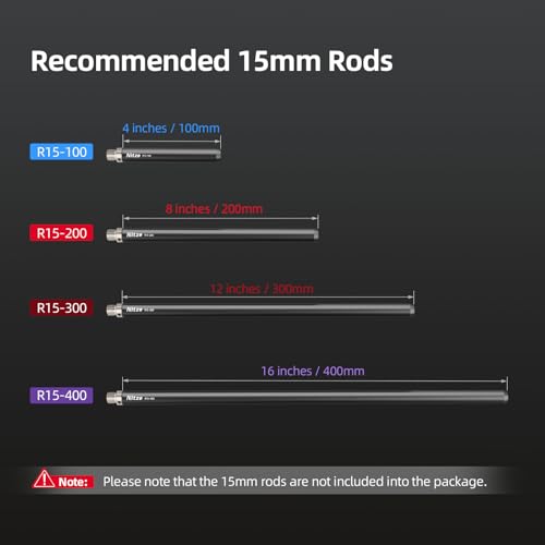 Image of Nitze M11 Thread 15mm Rod Connector (2 Pcs) - PD15B