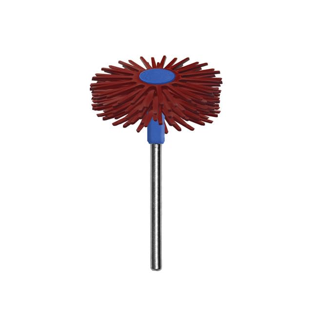 Dedeco Sunburst Radial Bristle Discs 5-Pack – 1" TS 6-Ply Mounted Discs – 3/32" Shanks – Dark Green 50 Grit (Extra-Coarse) – Aluminum Oxide (A/O) Polymer Bristles for Polishing & Finishing