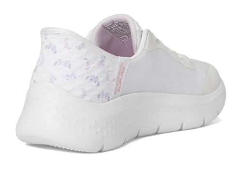 Image of Skechers Women's Go Walk Flex Eva Hands Free Slip-ins, White /Pink, 6