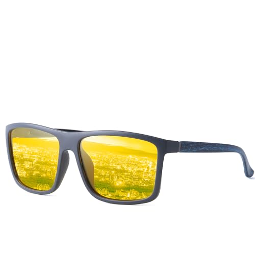 Image of LVIOE Night Vision Glasses for Driving Men Yellow Glasses for Night Driving Anti Glare Polarized N3951