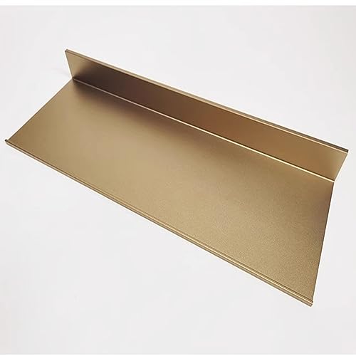 Étagère flottante robuste or 150cm pour fixer sur mur en placo sans plier