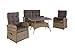 Produktbild LC Garden »Monaco« Living Sitzgruppe Natur 4-TLG. Loungemöbel Sitzgarnitur Loungegarnitur