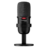 HyperX SoloCast – Microphone de jeu USB à condensateur, pour PC, PS4 et Mac, Désactivation du micro par pression, Diagramme polaire cardioïde, Gaming, Streaming, Podcasts, Twitch, YouTube, Discord