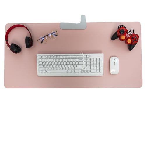 KIEHUA テーブルマット ソフト素材 デスクトップ保護 防水・防塵 デスクトップ整理 ダイニングテーブル オフィステーブルクロス コーヒーテーブルカバー カスタム 快適で耐久性あり オフィス&ゲーム用ボックス入り (ピンク,M (長さ100×幅50×高