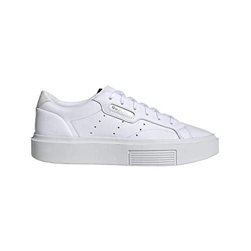 adidas Originals Women's Sleek Super Sneaker, Crystal White/Black, 9 M US
