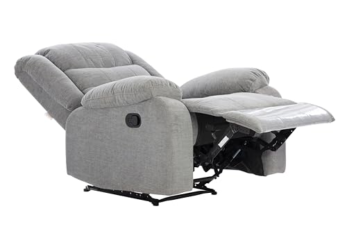 Image of Urban living - Illinois Single Seater Fabric Manual Recliner | 1 Seater Sofa | Single Sofa Recliner | 1 Seater Chair Sofa | 1 Year Warranty | Grey