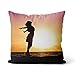poszewki na poduszki kobieta szczęście wschód słońca sylwetka poduszki poszewki nadruk lniane poduszki poduszka pościel poduszki poszewka na poduszkę luksusowe dzieło sztuki 45 x 45 cm