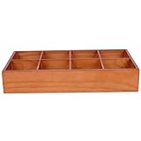 JOINPAYA Organizador de Madera con 8 Compartimentos Caja de Almacenamiento Multifuncional para Frutos Secos y Aperitivos Bandeja Decorativa Vintage para Uso Hogar Cafeterías y Fiestas