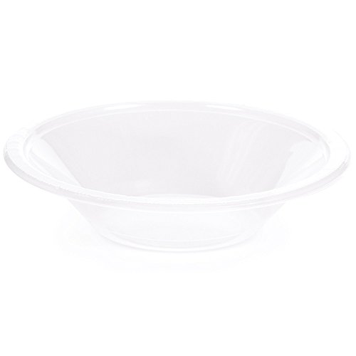 Creative Converting Touch of Color Plastic Bowl Party Supplies, 12oz, White