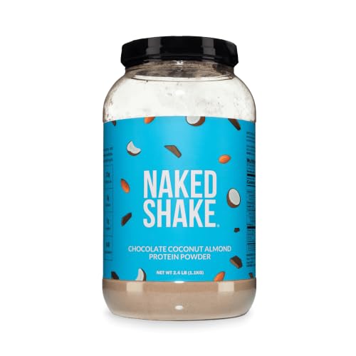 NAKED Shake - Chocolate Coconut Almond Protein Powder - Flavored Plant Based Protein from US & Canadian Farms with MCT Oil, Gluten-Free, Soy-Free, No GMOs or Artificial Sweeteners - 30 Servings