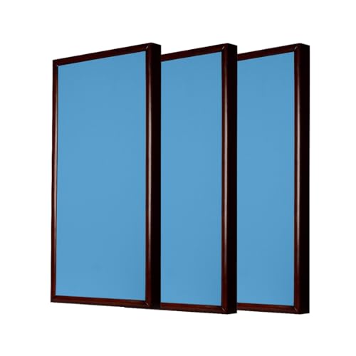 Image of Timber Acoustics Soundproofing Wooden Frame Acoustic Panels, Rockwool Safe 'n' Silent Pro. (WALNUT) [SET OF 3] (Blue, 2'X4'X3 inch)