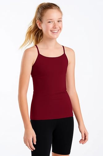 Image of Kurve Girl's Sleeveless Tank Top - Stretch Undershirts Cami Camisole, UV Protective Fabric, Rated UPF 50+ (Made in USA)