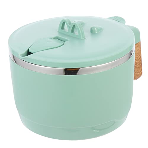 GLEAVI Edelstahl Nudelschüssel - Isolierte Lunchbox 14x14x9 Cm Mit Deckel