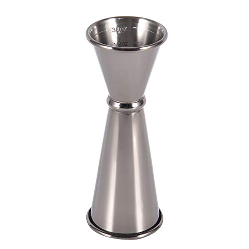 Jigger 2 Oz 1 Oz, Double Cocktail Jigger Cocktail Measuring Cup Bartender Tools Bar Accessories for Bartending Stainless Steel Bartender Kit(Black)