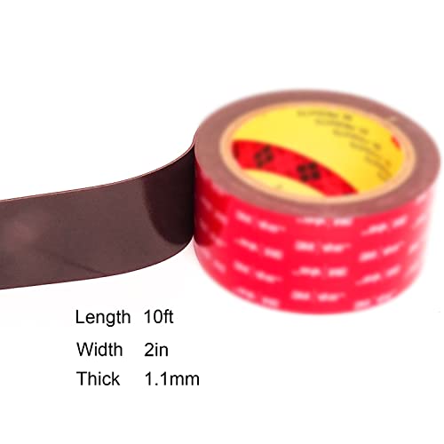 Double Sided Tape Heavy Duty Mounting Tape Strong Adhesive Tape Waterproof Foam Tape Picture Hanging Strips Carpet Tape Rug Gripper For Led Strip Light Indoor And Outdoor (2In X 10Ft) #TOP1