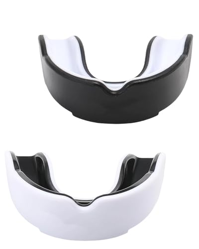 Thapncow Protector bucal (paquete de 2), ideal para la respiración y fácil ajuste, apto para rugby, MMA, hockey, judo, artes marciales y boxeo.