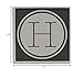 Stupell Industries Modern H Initial Circular Elevator Key Shape Wall Art, 17 x 17, Grey Framed