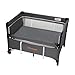 MTWML Portable Baby Bassinet,3 in1 Bedside Crib and Baby Playard & Changing Table with Wheel,1-Second Setup Foldable Playpen with Travel Bag Mosquito Net for Newborn Toddler (DeepGrey)