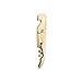 Viski 24k Gold Plated Signature Double Hinged Corkscrew Wine Bottle Opener and Foil Cutter, Waiter’s Corkscrew Wine Key, 4.75