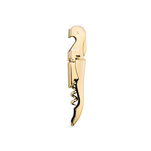 Viski Belmont 24k Gold Plated Signature Corkscrew Wine Bottle Opener and Foil Cutter 475
