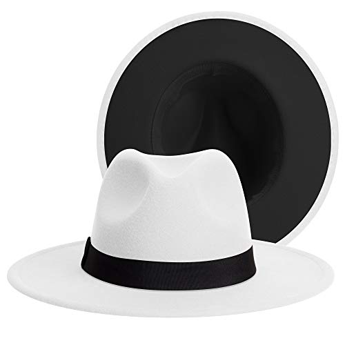 Image of Womens & Mens Fedora Hats, Wide Brim Fedora Hats for Women Men