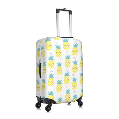 Cute Shy Pineapple Luggage Cover Protector Anti-Scratch Washable Fits 18-32 Inch Luggage-X-Large3