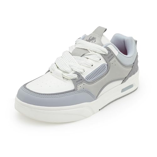 Image of Red Tape Women's Sneakers Blue Pu Round Toe Lace-Up Easy Movement