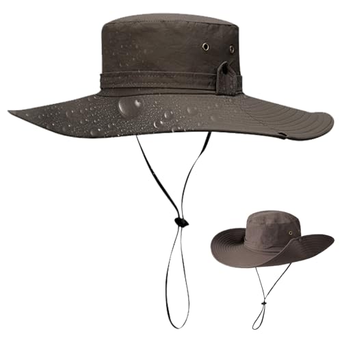 TYXHXTF Bucket Hat, Pescador Sombrero, Sombrero para el Sol, Protección UV Sombrero, Sombrero de Safari, Impermeable con Ajustable Sombrero, para Verano Pesca Senderismo, para Hombres y Mujeres