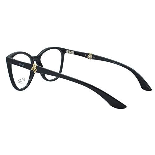 Óculos de Grau Grazi Massafera GZ3047 F700 Preto Com Cristais Da SWAROVSKI Lente Tam 52
