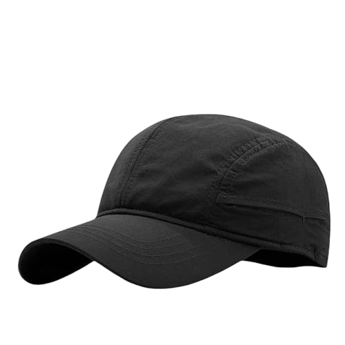 ZBJZUIMEI Basebollkepsar snabbtorkande kepsar tunna lätta män stor storlek stängd unisex sporthjälmar passagerarbyxor XL 65 cm-svart-56–60 cm
