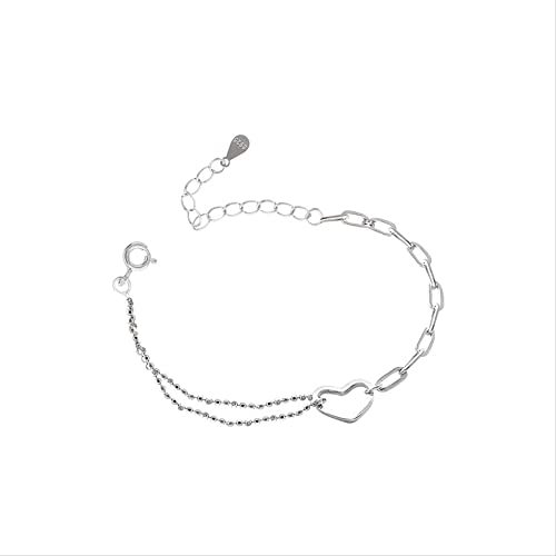 Pulsera de corazón calado QYYZTHX con acabado de alta joyería