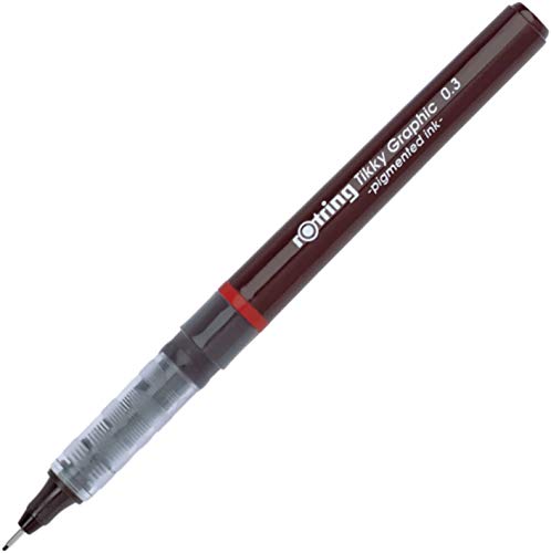 rOtring Tikky Graphic 0.3 mm Black Ink Disposable Fine Liner - 2 pk