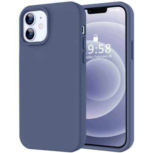 Image of LOVE 3000 Designed for iPhone 12 Case /iPhone 12 Pro Case, Premium Silicone with [Soft Anti-Scratch Microfiber Lining] Shockproof Protective Phone Case for Men Women Girls 6.1 inch, Navy Blue