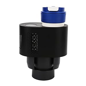 Ubersweet Cup Cooler Warmer, 2 in 1 High Efficiency Smart Car Cup Warmer Cooler with Digital Display for Beverage for Milk (Black)