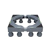 Base Lavadora, Soporte reforzado para lavadora y frigorífico, base ajustable para secadora y frigorífico, largo/ancho 40-68 cm, altura del soporte para electrodomésticos de cocina 10-14 cm, rejilla a
