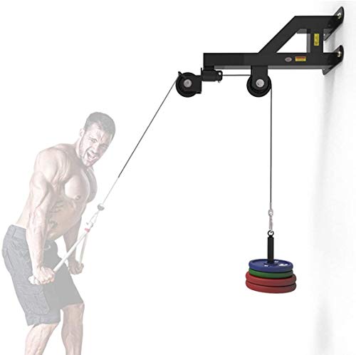 Preisvergleich Produktbild Multifunktional Latzug Zur Wandbefestigung, Bauchtrainer,Armtraining,Trainer Herunterziehen Hochwertiger Pulldown-Trainer Rückenmuskulatur Trainieren Fitnessgeräte Zurückziehen,Schwarz