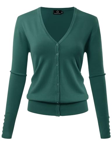 Image of Allsense Women's Long-Sleeve V-Neck Cardigan Sweater | Button Down, Lightweight Soft Knit