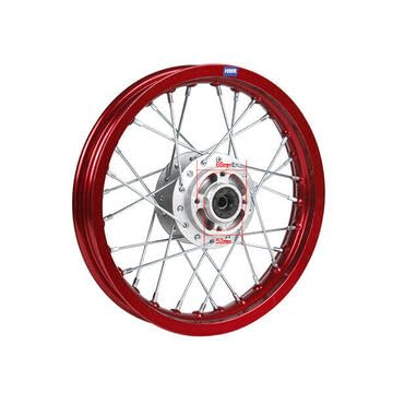 Jante en aluminium anodisé 12" avant - Convient pour presque tous les modèles avec axe de 12 mm - Dirt Bike, Pit Bike, XMOTOS, Motocross (rouge)