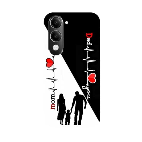 Image of Crepes Mom and Dad | Maa Paa | Mom Dad Designer Printed Hard Matt Finish Mobile Case Back Cover for Vivo T4 Lite 5G /iQOO Z10 Lite 5G /Vivo Y19 5G /Vivo Y19E