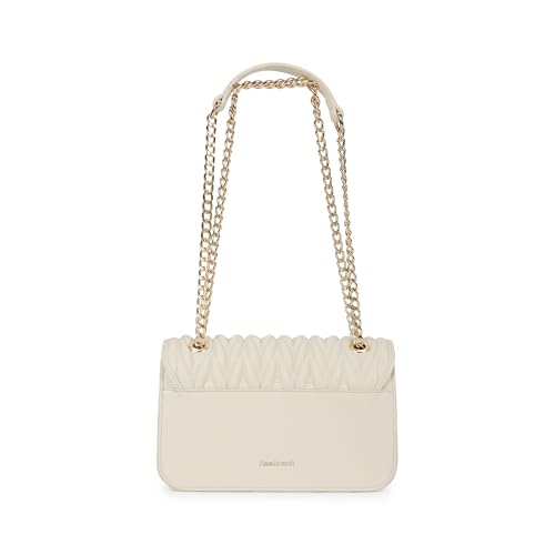 Image of Fastrack QuiltGrid Shoulder Bag | Faux-Leather Women's Handbag | Diamond Quilted Design | Adjustable Chain Strap | Zipper & Magnetic Closure | Gold-Finish Hardware