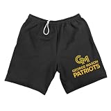 George Mason University Men's Sweat Shorts Primary Logo, Black, M